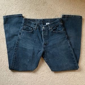 levi’s - dark wash straight leg jeans